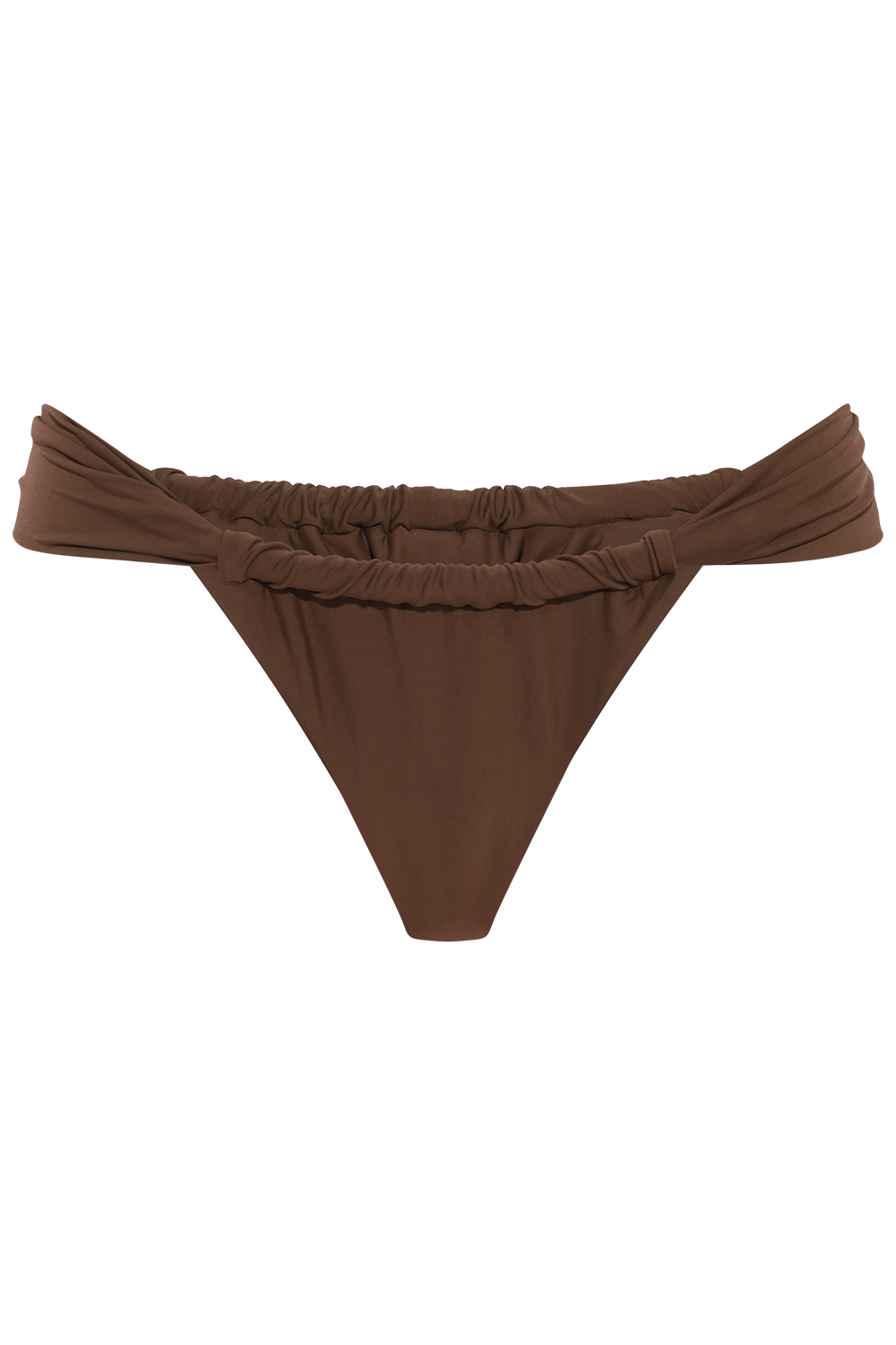 Zanita Solid Bikini Brief - Dark Brown