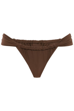 Zanita Solid Bikini Brief - Dark Brown