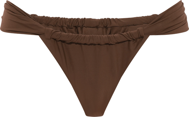 Zanita Solid Bikini Brief - Dark Brown