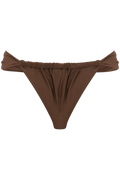 Zanita Solid Bikini Brief - Dark Brown