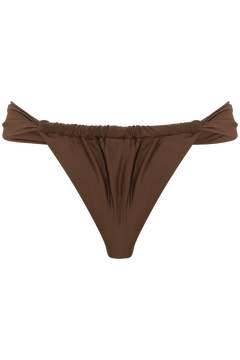Zanita Solid Bikini Brief - Dark Brown