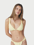 Zadie Solid Bikini Top - Butter Yellow