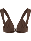 Zadie Solid Bikini Top - Dark Brown