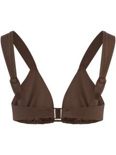 Zadie Solid Bikini Top - Dark Brown