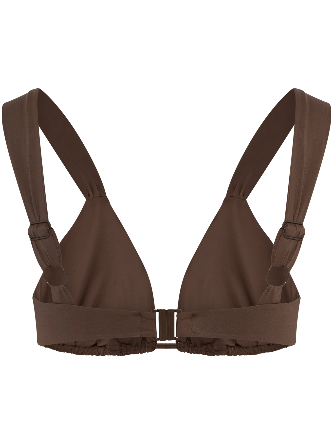 Zadie Solid Bikini Top - Dark Brown