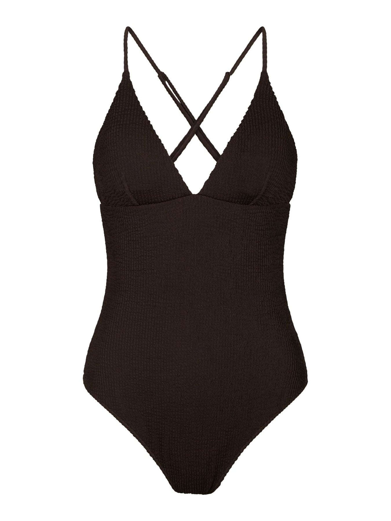 Skin Sand Crepe Swimsuit - Dark Brown