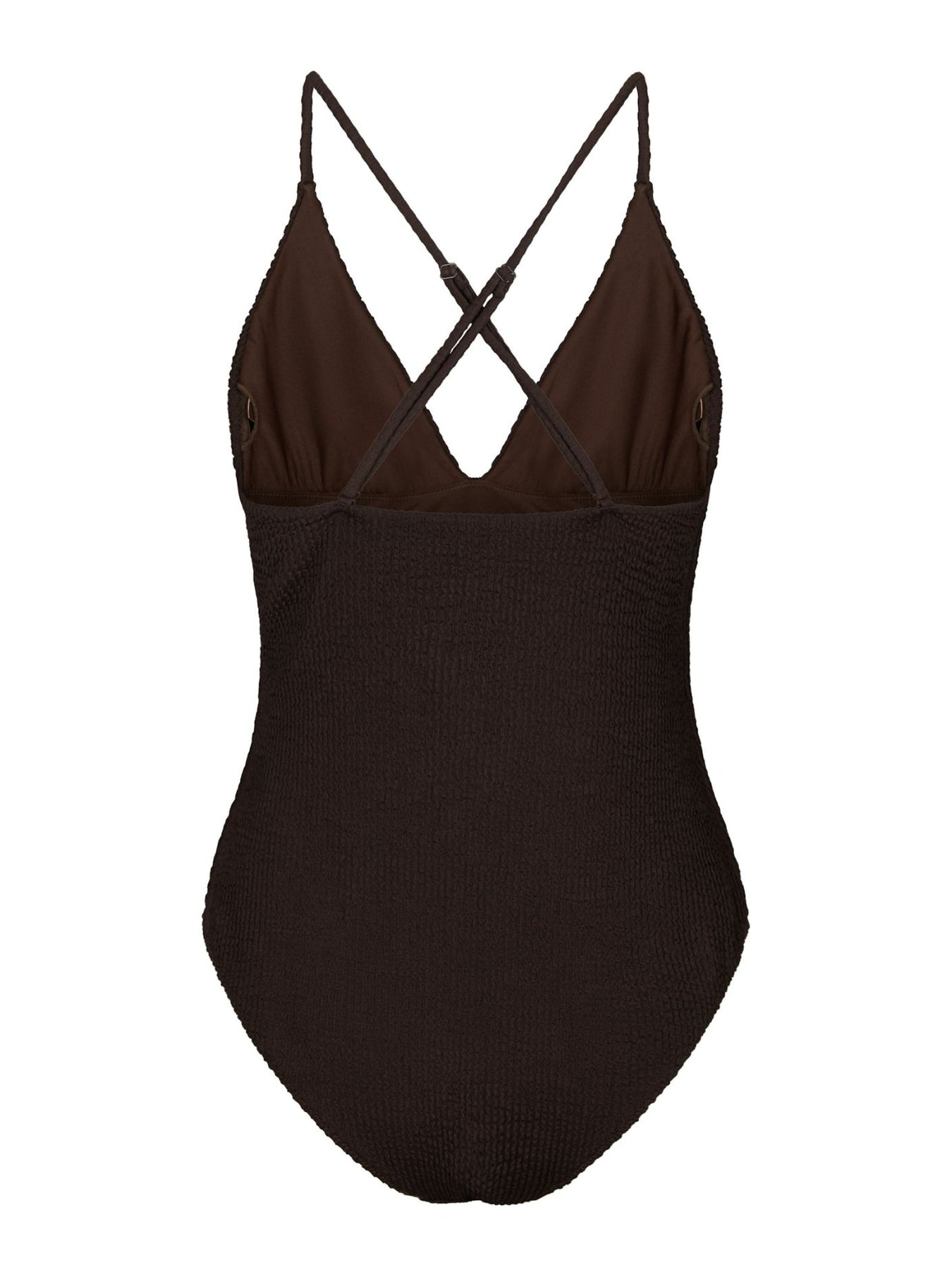 Skin Sand Crepe Swimsuit - Dark Brown