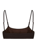Skin Sand Crepe Swim Top - Dark Brown