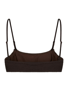 Skin Sand Crepe Swim Top - Dark Brown