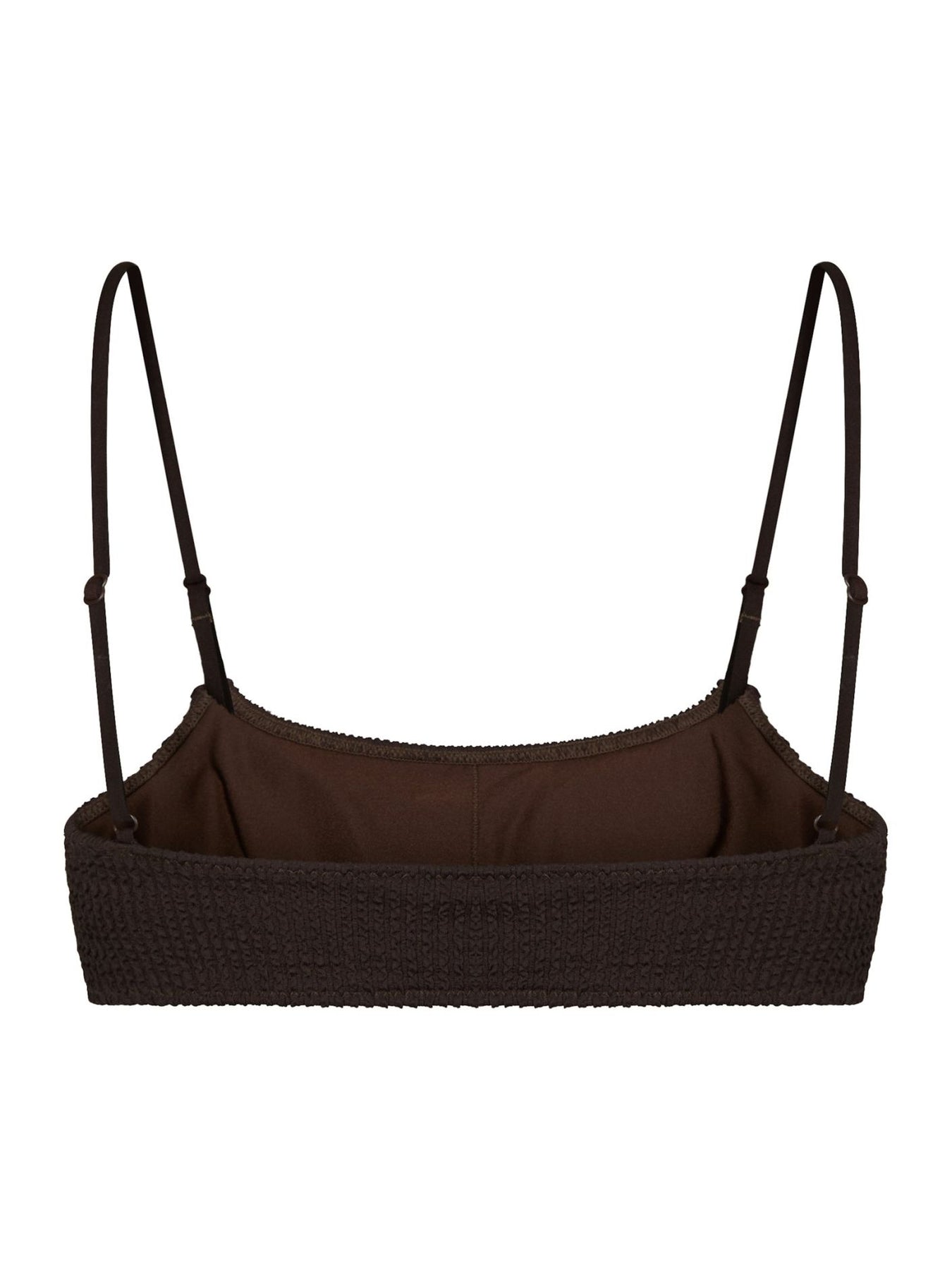 Skin Sand Crepe Swim Top - Dark Brown