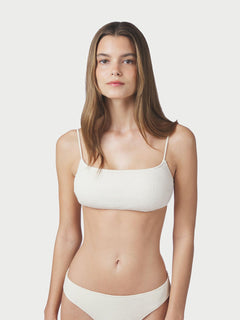 Skin Sand Crepe Swim Top - Ivory