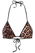 Taia Contrast Leo Bikini Top - Leo