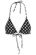 Kira Dot Bikini Top - Black