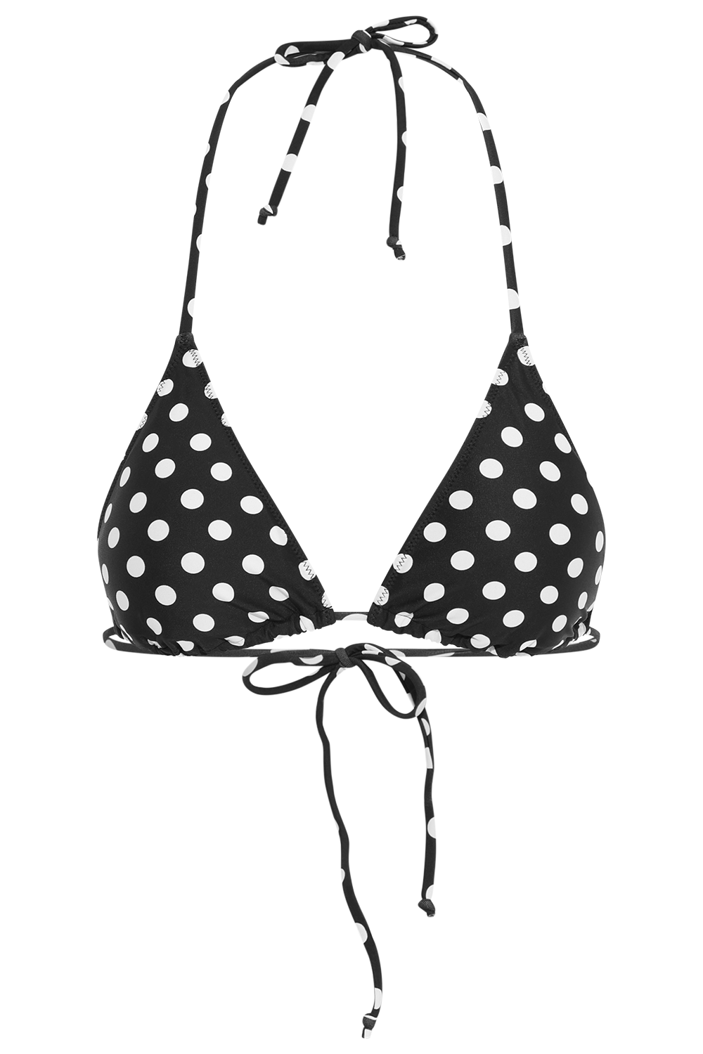 Kira Dot Bikini Top - Black