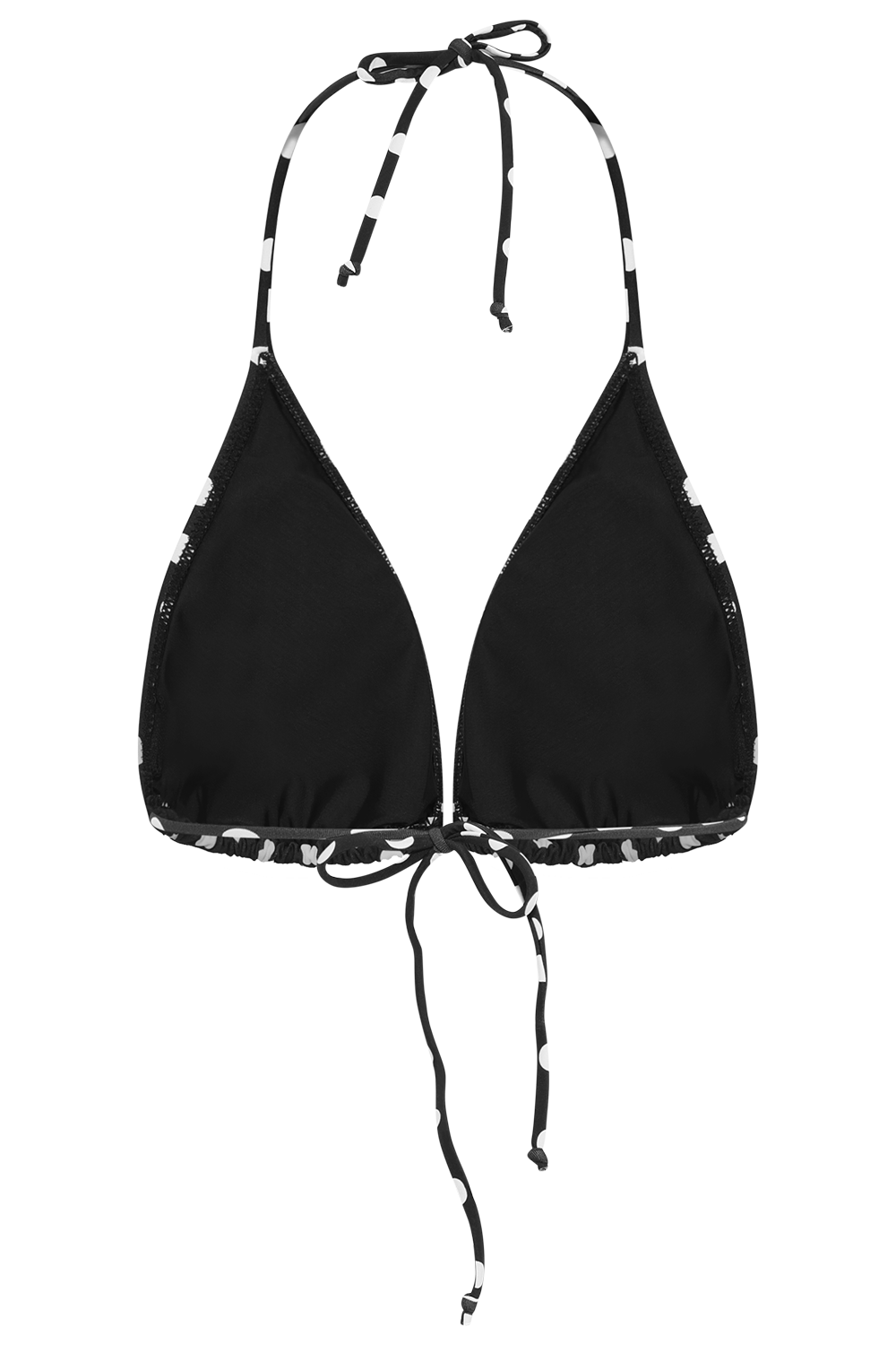 Kira Dot Bikini Top - Black