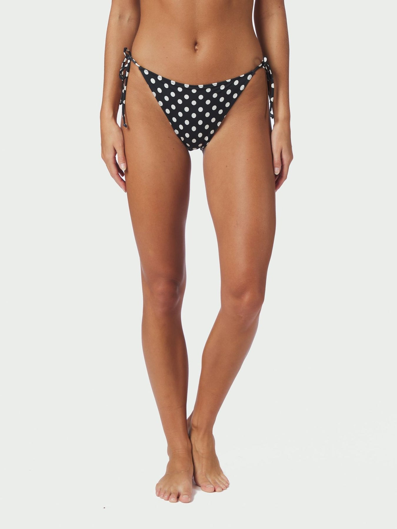 Thalia Dot Bikini Brief - Black