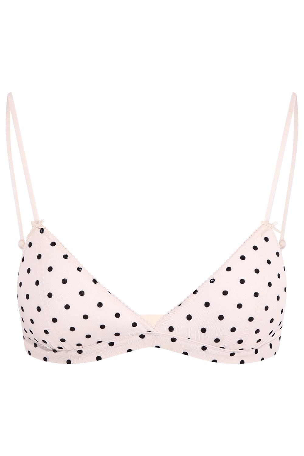 Calla Dot Mesh Bra - Ivory