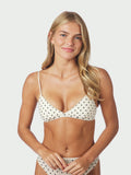 Calla Dot Mesh Bra - Ivory