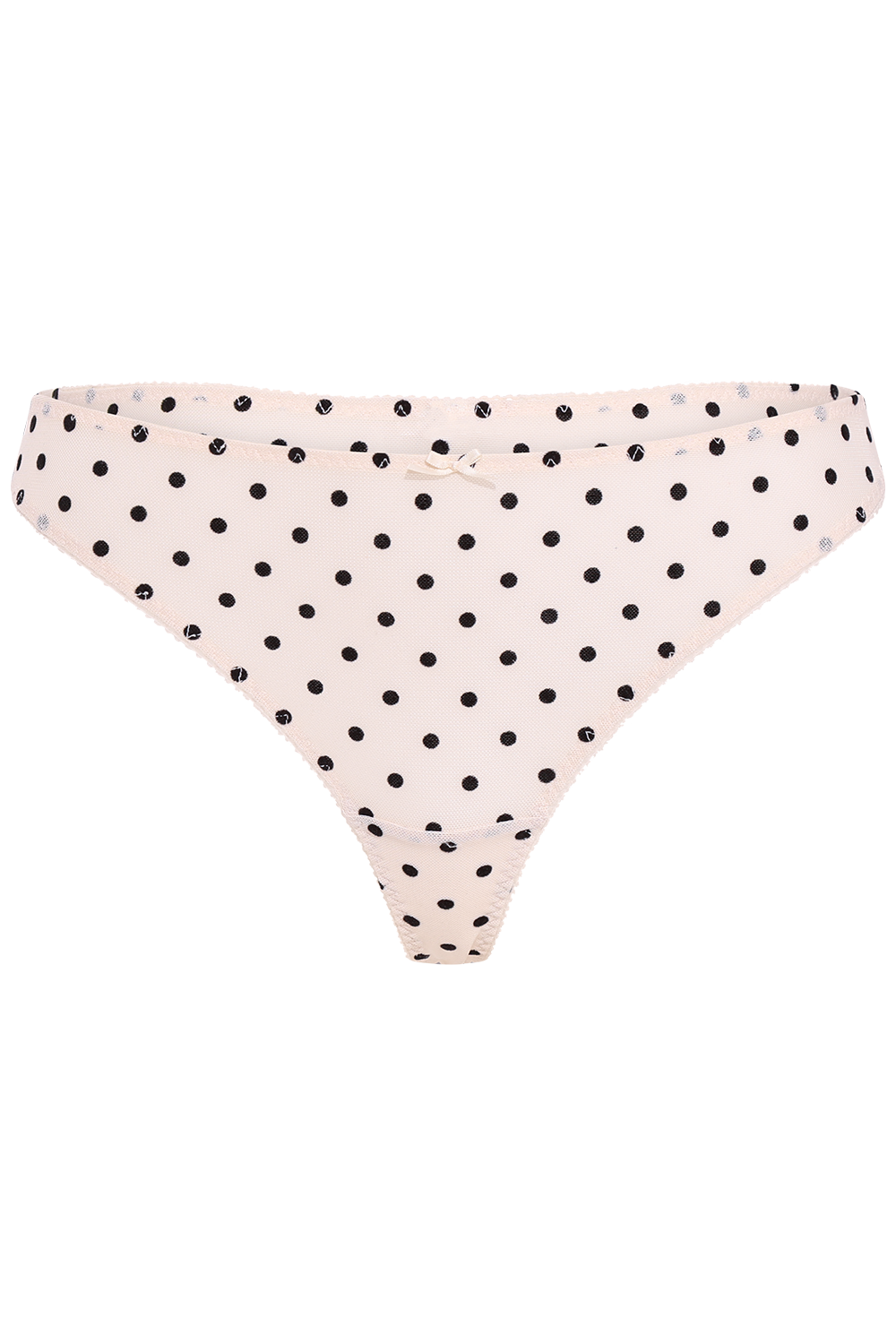 Carmine Dot Mesh String - Ivory
