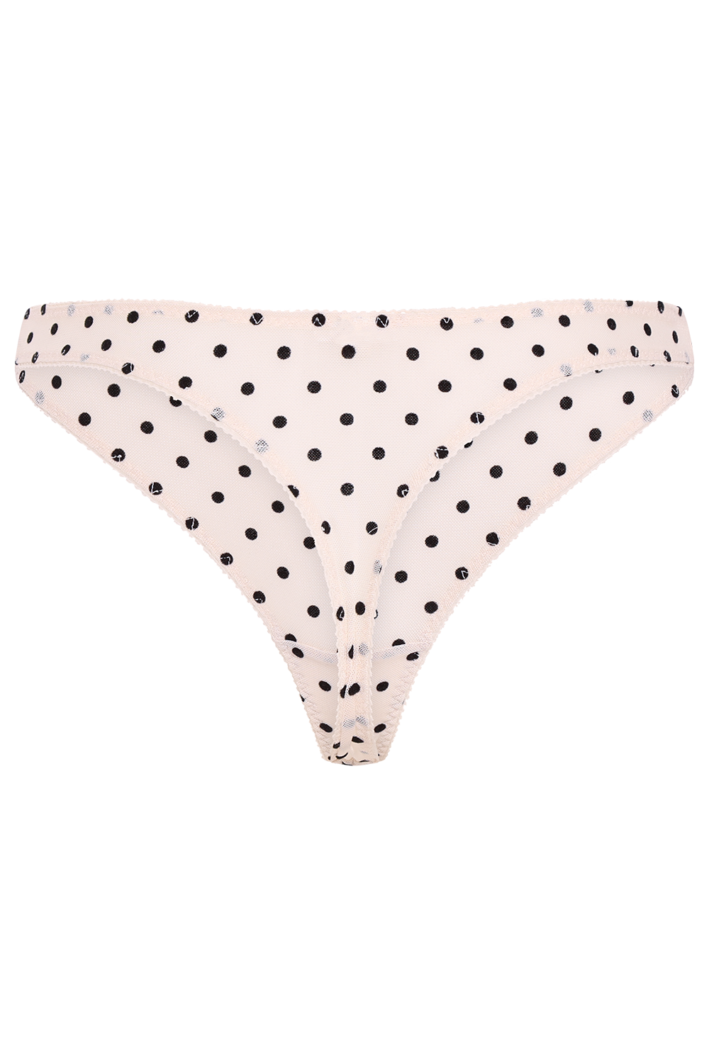 Carmine Dot Mesh String - Ivory