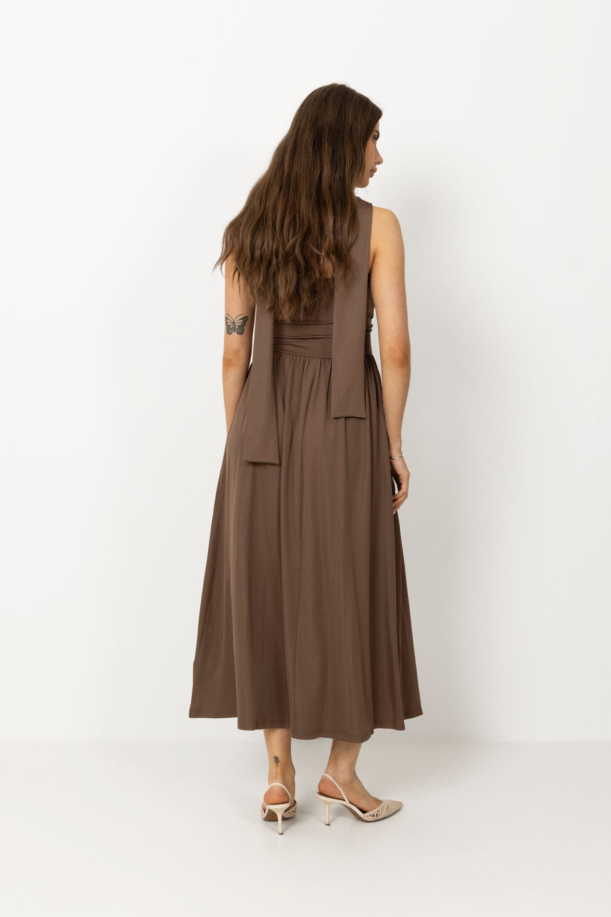 Astridic Long Dress - Dark Brown