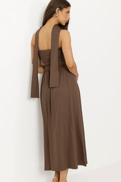 Astridic Long Dress - Dark Brown