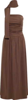 Astridic Long Dress - Dark Brown