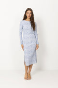 Odaic Dress - Soft Blue Blossom