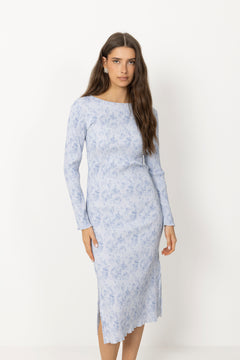 Odaic Dress - Soft Blue Blossom