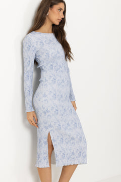 Odaic Dress - Soft Blue Blossom