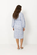 Adaic Long Dress - Soft Blue Blossom