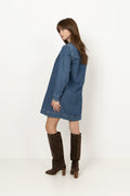 Haley Dress - Mid Blue