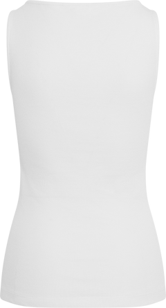 Peggy Rib Boatneck Top - Off-White