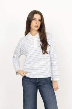 Elmer Polo Shirt - Light Blue Stripe