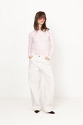 Petronella Rib Boatneck - Light Pink
