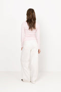 Petronella Rib Boatneck - Light Pink