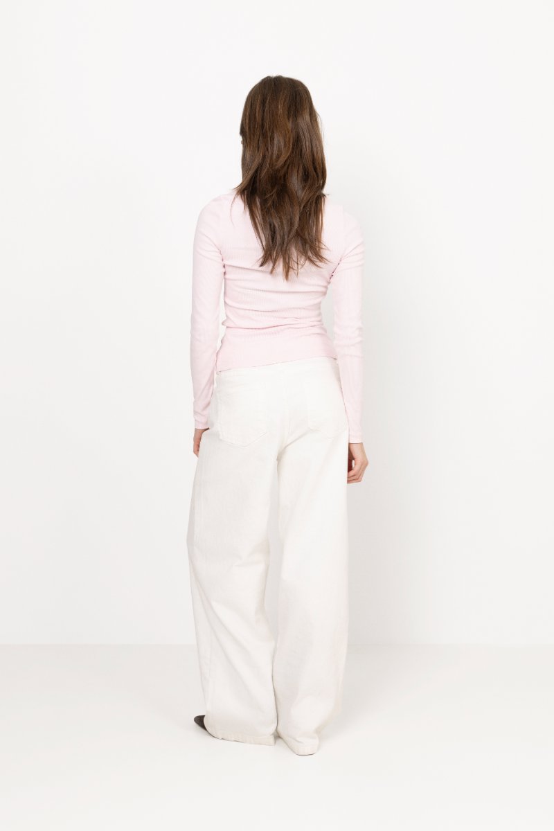 Petronella Rib Boatneck - Light Pink