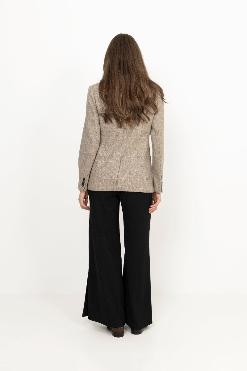 Brook Check Blazer - Taupe Herringbone