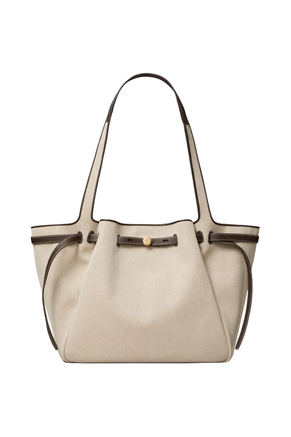 Romy Canvas Tote - Dusty Almond/Bianco White