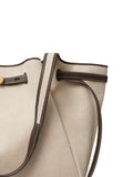 Romy Canvas Tote - Dusty Almond/Bianco White