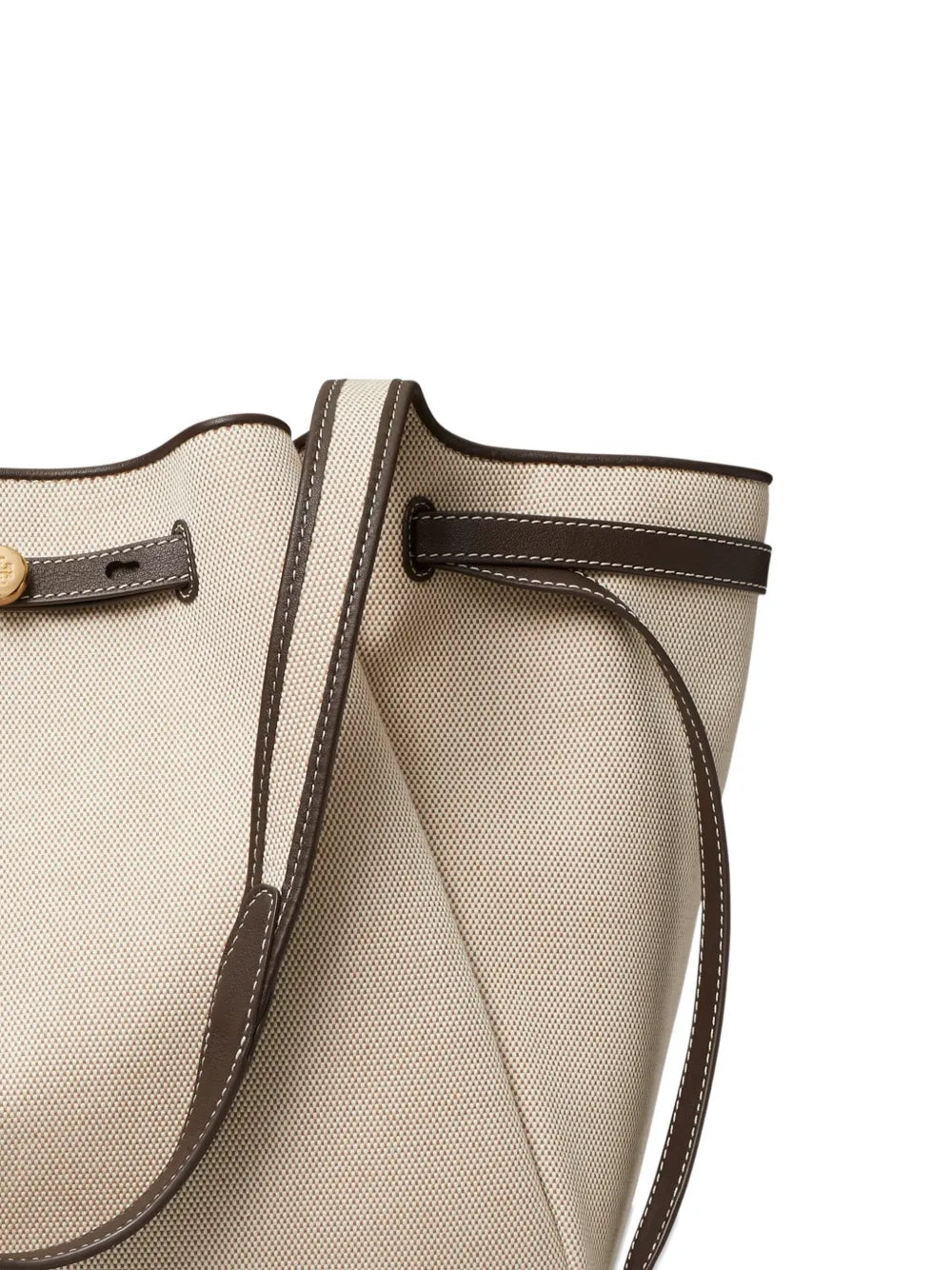 Romy Canvas Tote - Dusty Almond/Bianco White
