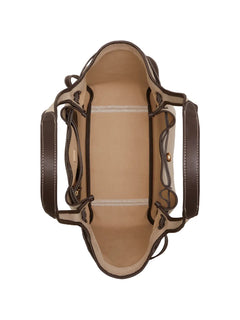 Romy Canvas Tote - Dusty Almond/Bianco White