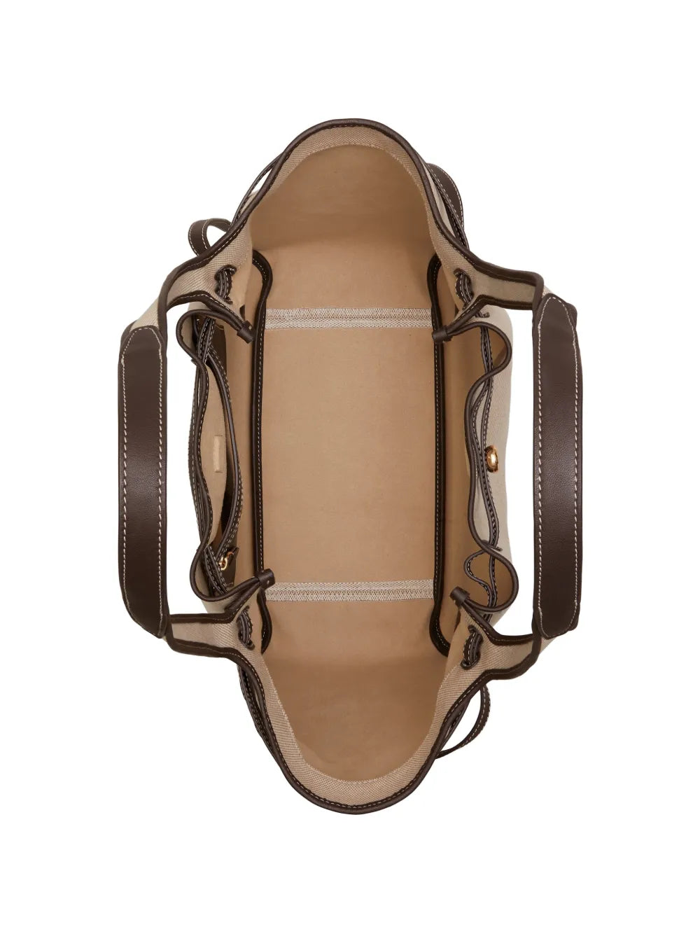 Romy Canvas Tote - Dusty Almond/Bianco White