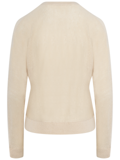 Jane Linen Ls Bat Knit Cardigan - Sandshell