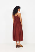 Jackie Regular Strap Ankle Dress B - Cherry Mahogany