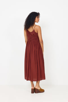 Jackie Regular Strap Ankle Dress B - Cherry Mahogany