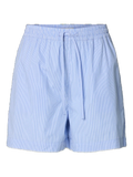 Gina Mw Crochet Edge Shorts B - Azurine Stripe