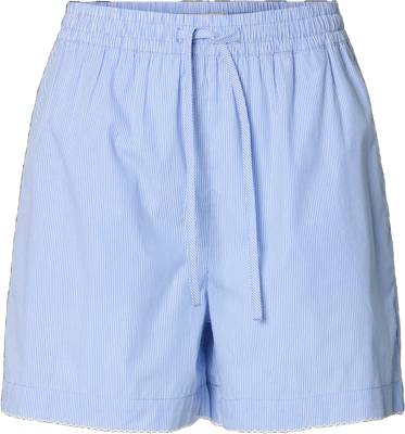 Gina Mw Crochet Edge Shorts B - Azurine Stripe