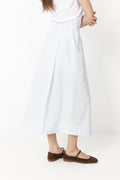 Hannah Hw Midi Skirt B - Cashmere Blue Stripes