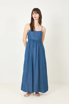 Janna Regular Sl Ankle Dress B - Medium Blue Denim